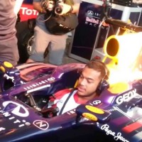 Seen here being allowed to sit behind the wheel of a Red Bull Racing Formula One race car, Yoshitha Rajapaksa enjoys an international playboy lifestyle