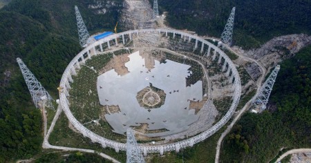 The finished radio telescope will be by far the largest working one on earth 