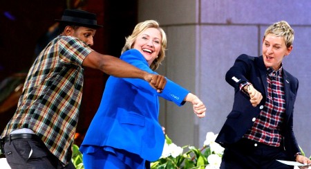 Mrs Clinton shows she has the moves to become the ‘leader of the free world’