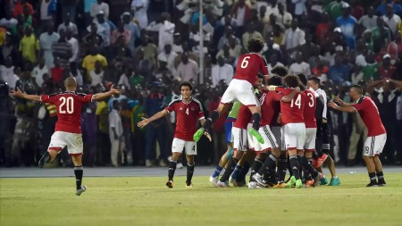 Egypt celebrate their return to the AFCON finals after three tournaments in the wilderness