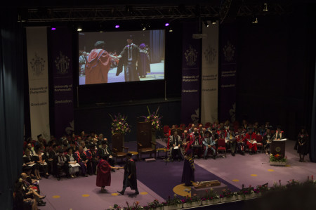 Graduation ceremony at the University of Portsmouth