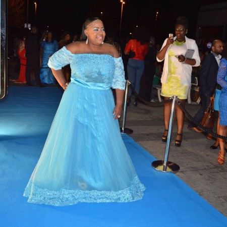 Nollywood actress Theodora Ibekwe Oyebade arrive a movie premiere