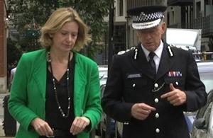 Home Secretary Amber Rudd with Commissioner of the Metropolitan Police Sir Bernard Hogan-Howe 