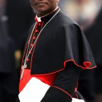 Cardinal Turkson of Ghana arrives to attend mass led by bishop Sandri of Argentina in St …
