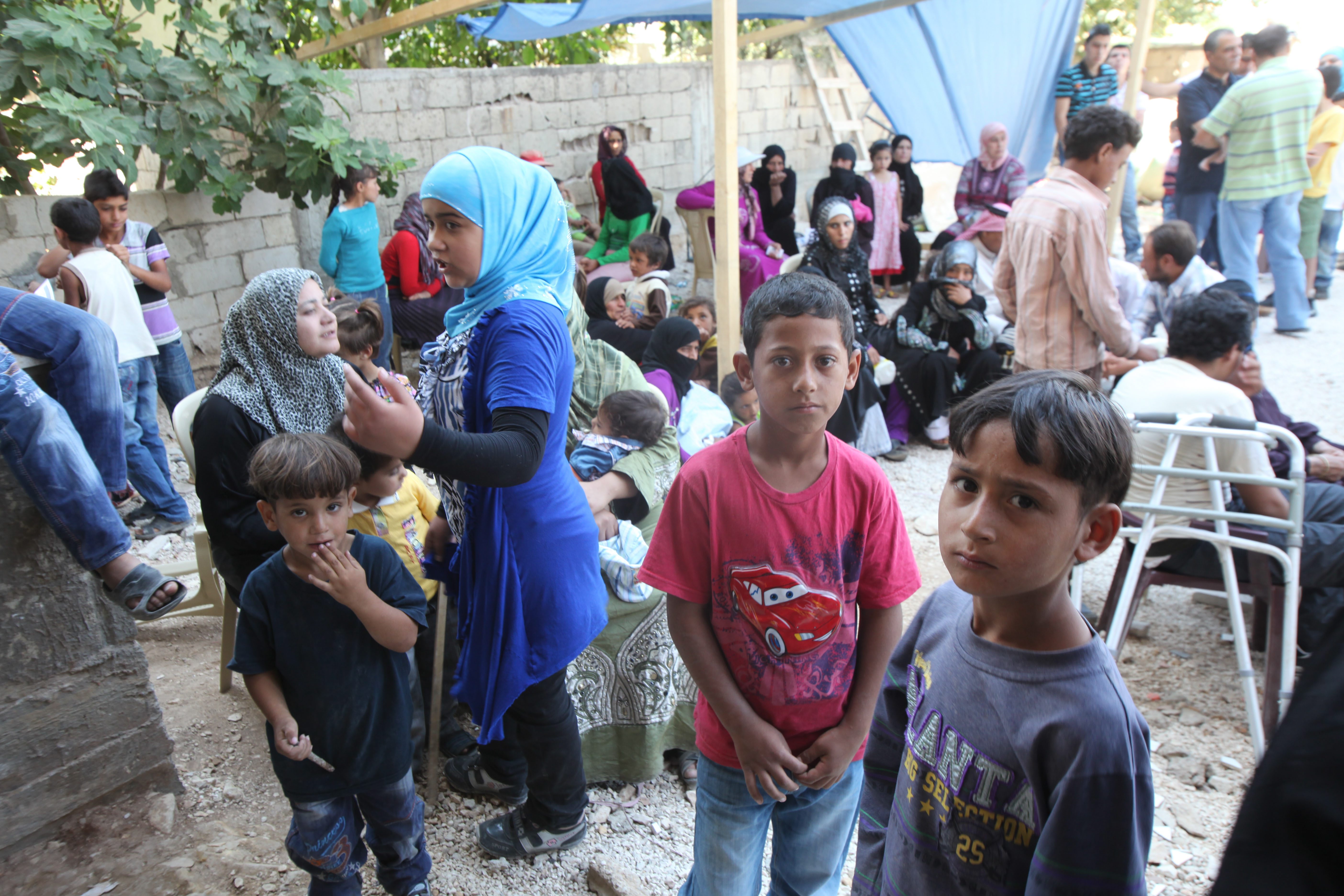 Syrian refugees in the Bekaa valley, Lebanon.