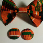 Kente bow tie & cuff links