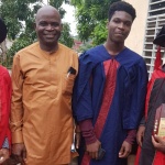 Teju {right) with another awardee, Gilles Bokpe (left) with Jahman And Oluwaseunrere Anikulapo, who also matriculated