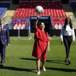Priti Patel visits Wembley FA and Kick it Out to discuss racism and hate crime