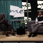 Dr Anne-Marie Imafidon with Sir Lewis Hamilton