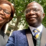 NHSFig 2 After-the-service Professor Chris Imafidon with Covid miracle wonder Dr Perpetual Uke a Birmingham rheumatology consultant who gave birth to twins while in a coma with COVID