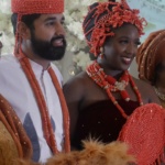 Bride and Groom flanked by the Mother of the Bride and groom