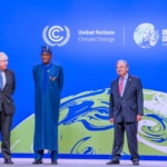 Presdient Buhari of Nigeriawith PM Boris Johnson and UN General Secretary