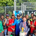 Councillor Luke Farley, the Cameroonian Team, supporters and NCL Officials