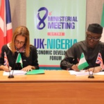 Sign Communique – UK PM Trade Envoy to Nigeria, Helen Grant and Honourable Minister, FMITI, Nigeria, Otunba Richard Adebayo