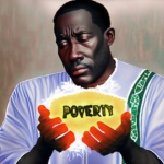 A Nigerian holding Poverty in his hand