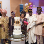 Celebrants with Mrs Ronke Okeowo , Mrs Ola Owoseje ,Chief Rasheed Oyeshola , Femi Adewodu and Mrs Kemi Oshitola