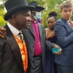 Bishop Dr Dorgu with Professor Chris Imafidon at a London Wedding