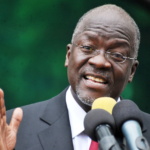 FILE PHOTO: Tanzania’s President elect Magufuli addresses members of the ruling CCM at the party’s sub-head office on Lumumba road in Dar es Salaam