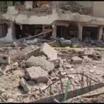 Fig 4 – Remains of the Prestigious WhiteHouse Opposite the Quake epicentre at Revd Aderinola Street