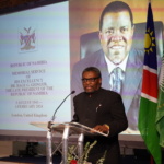 Prof Rotimi Jaiyesimi paying tribute to the Late President of Namibia His Excellency Dr Hage Geingob at the Memorial Service for Namibian Diaspora in the United Kingdom