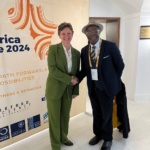 Fig 1a – Professor Chris Imafidon with Vice Chancellor – Prof Irene Tracey