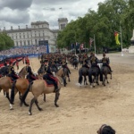 Fig 3- Military display at King Charles birthday rehearsal -Trooping the colour