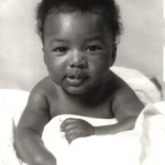 Stephen McDonald, one of the voices captured by the Black History in Stockport project, as a baby