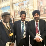 Fig 2 – New MPs – Warinder Juss & Gurinder Singh Josan, CBE & Prof Chris Imafidon at the Oath-taking ceremony