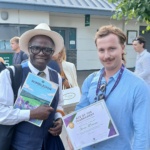 Wimbledon – Figure 1 Professor Chris Imafidon celebrating Ace-of-the-tournament Winner Isaac Mancini